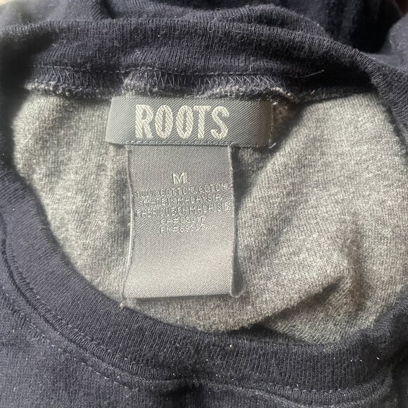 Roots Men's Dark Navy Long Sleeve Crew Neck Top Size Medium Classic Everyday - Picture 5 of 7